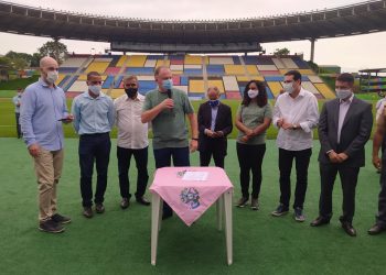 Em visita técnica ao Kleber Andrade, Governo confirma nova capacidade oficial do estádio